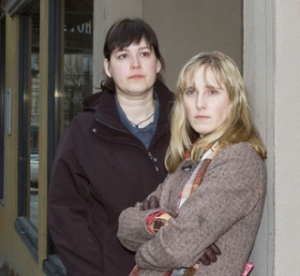 Christine Ackermann & Sharon Isaak of Renters at Risk, photo: Doug Shanks